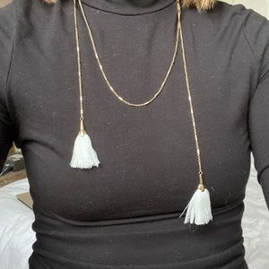 New! Kevia style open necklace with tassels